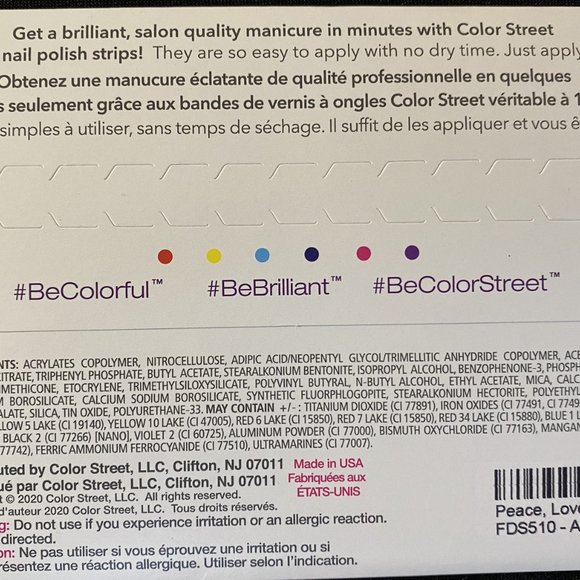Color Street Nail Strips ~ Peace, Love, and Tie-Dye - Picture 2 of 6